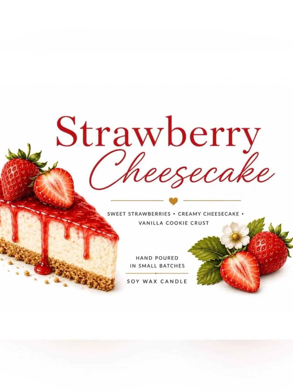 🍓🍰 Strawberry Cheesecake Candle 🍰🍓